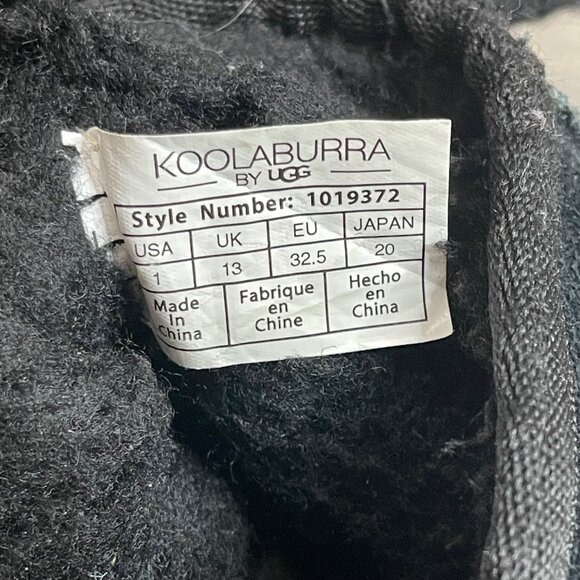 Koolaburra By UGG Kids' Victoria Short Boot Girl's Size 1 Black Suede‎ Leather - Picture 8 of 8